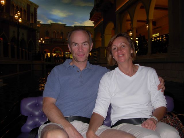 Kathy M and Jay on Gondola Ride - Vegas